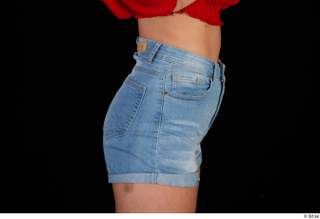 Stacy Cruz blue jeans shorts casual dressed hips 0007.jpg